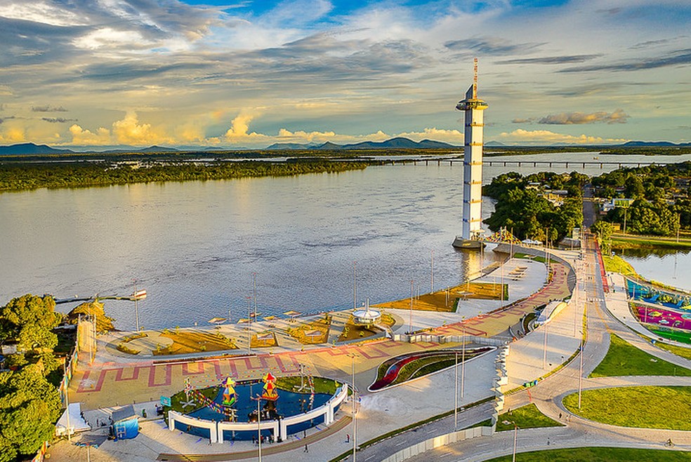 Parque do Rio Branco, um dos pontos turísticos de Boa Vista — Foto: Richard Messias/PMBV/Semuc