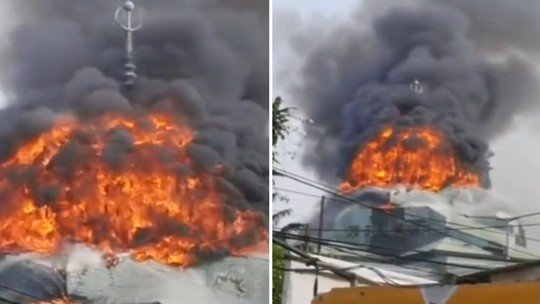 É #FAKE que vídeo mostre incêndio em mesquita de Barcelona; registro é de 2022 na Indonésia - Vídeo de 2022 de fogo em Centro Islâmico de Jacarta circula como se fosse incêndio registrado no último sábado em mesquita da Espanha.