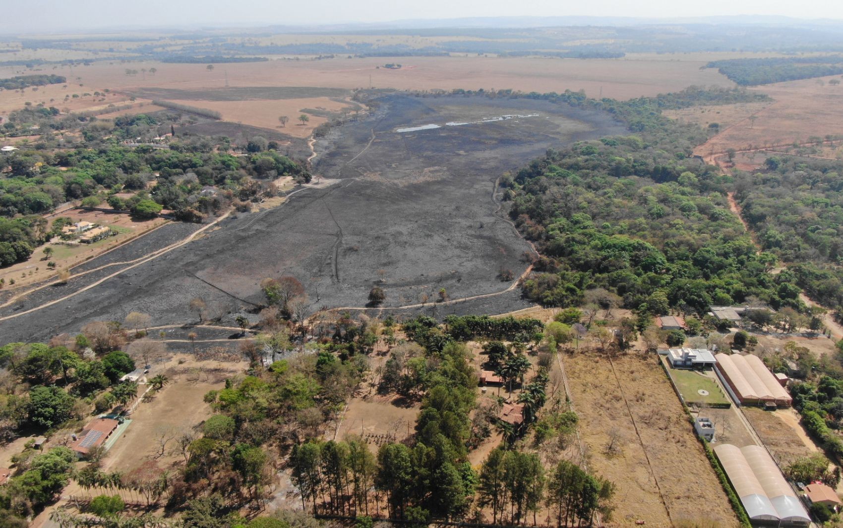 Quatro pessoas são indiciadas por causarem incêndios que destruíram 130 hectares de parques da Região Metropolitana de Goiânia