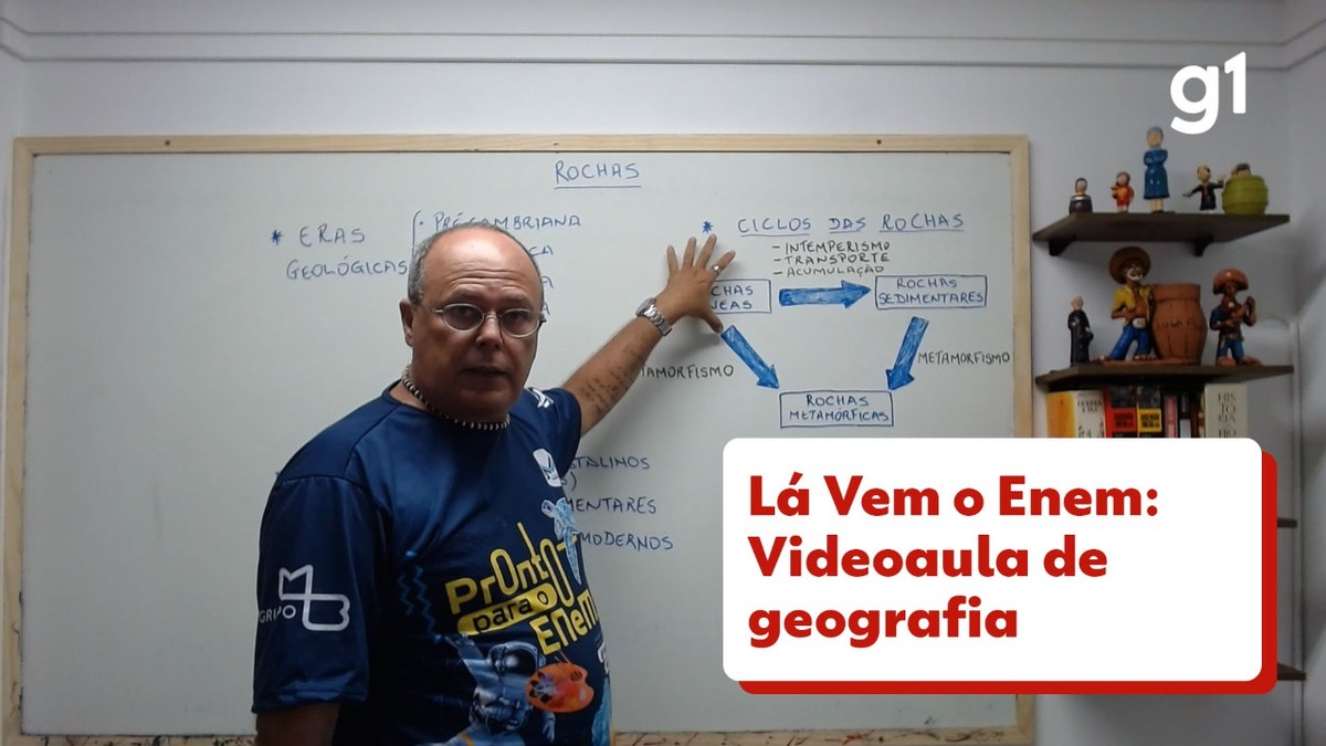 Lá Vem o Enem: videoaula de geografia explica as formações rochosas ...