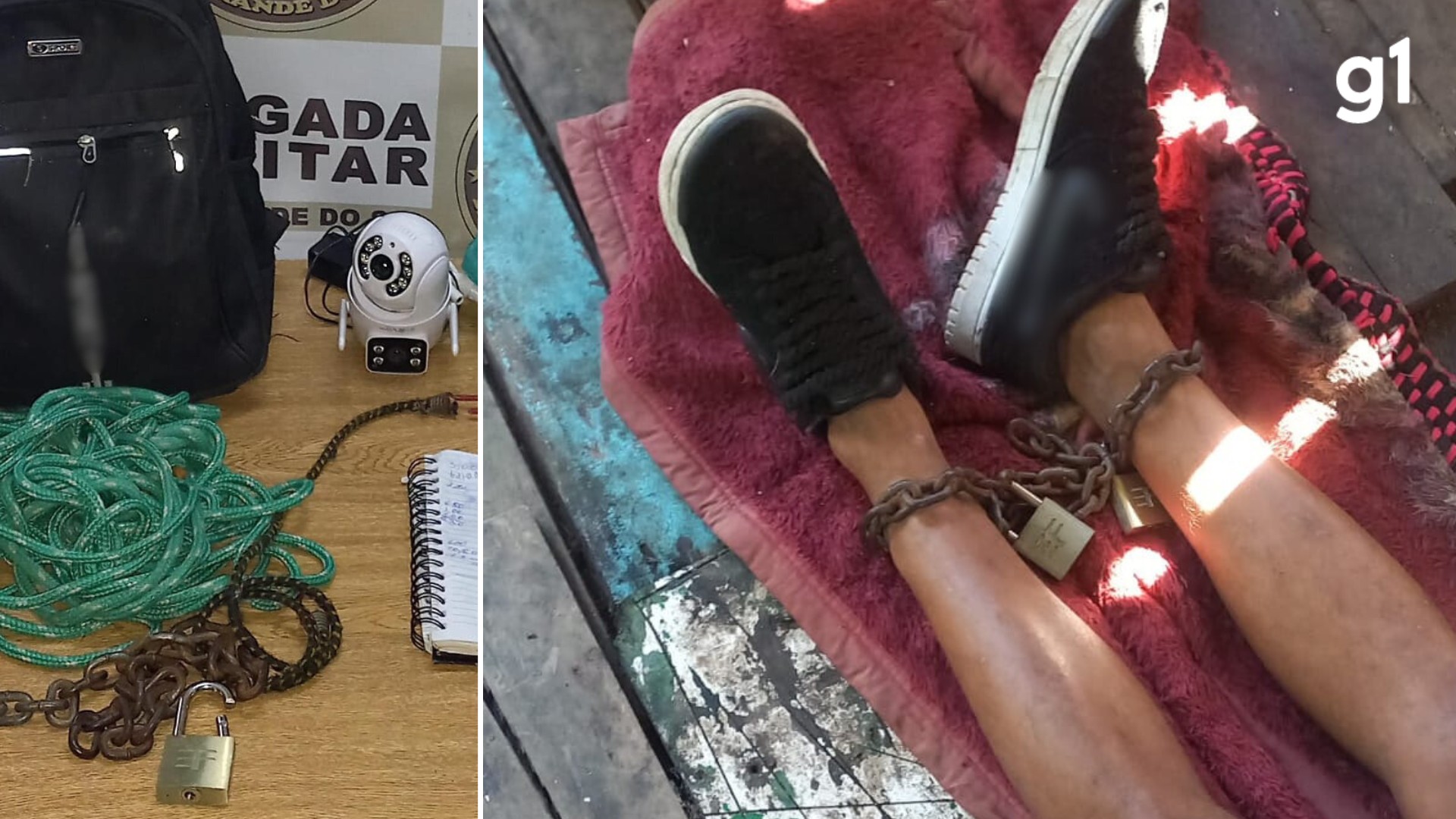 Homem é encontrado acorrentado e resgatado de cárcere privado no RS; dois são presos