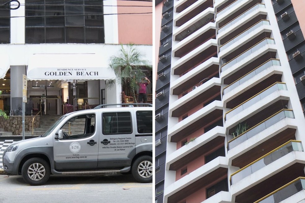 Mais de 30 funcionários de flat de luxo acusaram síndico e esposa de crimes no condomínio em Guarujá, SP — Foto: Reprodução/TV Tribuna