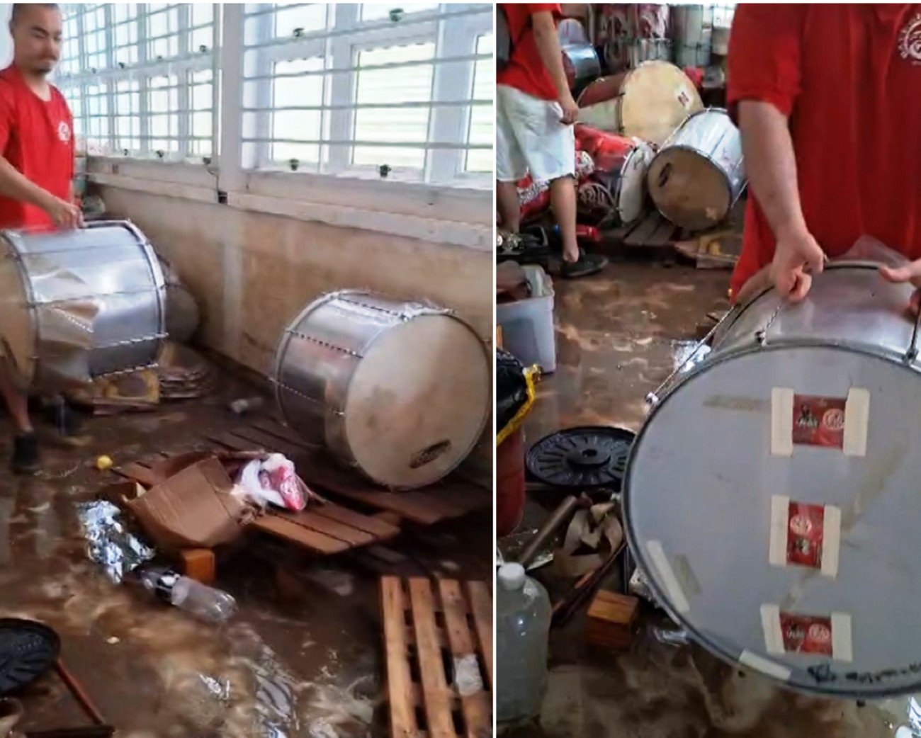 VÍDEO: bateria da UFSCar perde instrumentos musicais em alagamento | G1