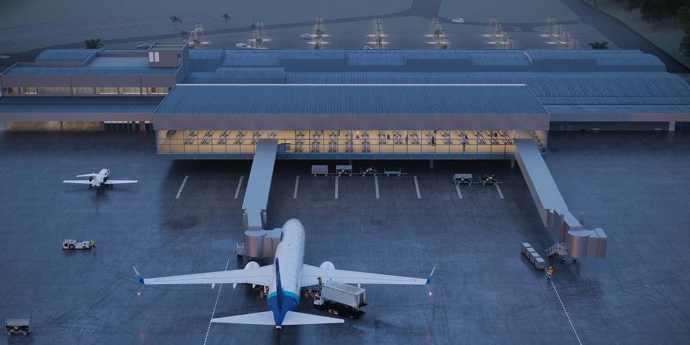 Nova estrutura do Aeroporto Internacional de Porto Velho. — Foto: Vinci Airports