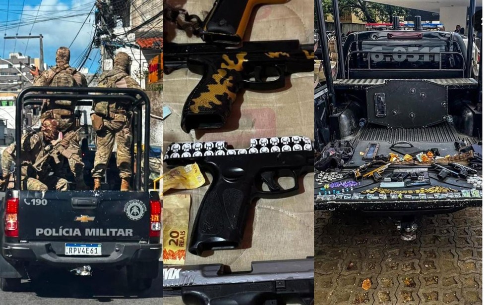 Mãe e filhos são libertados após terem casa invadida e serem mantidos reféns por homens armados em Salvador — Foto: Divulgação/Polícia Militar