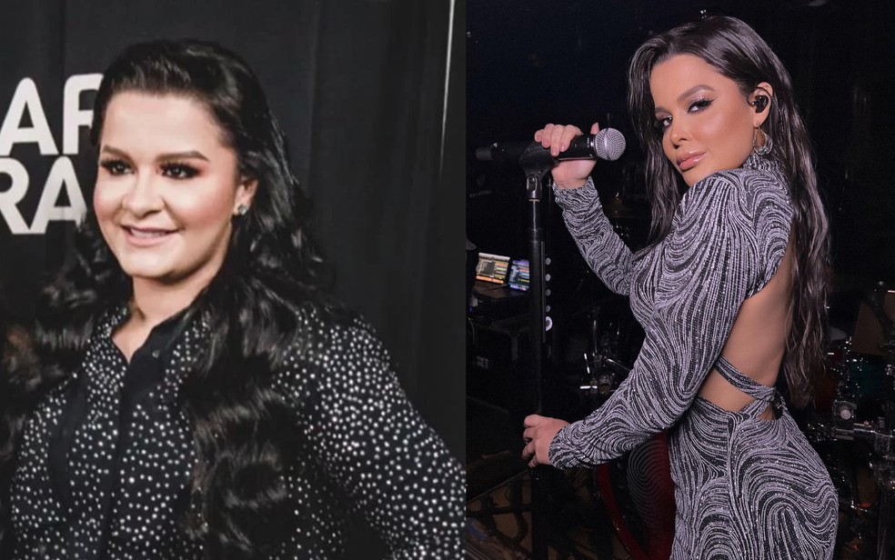 Antes e depois da cantora sertaneja Maraisa — Foto: Reprodução/Redes Sociais