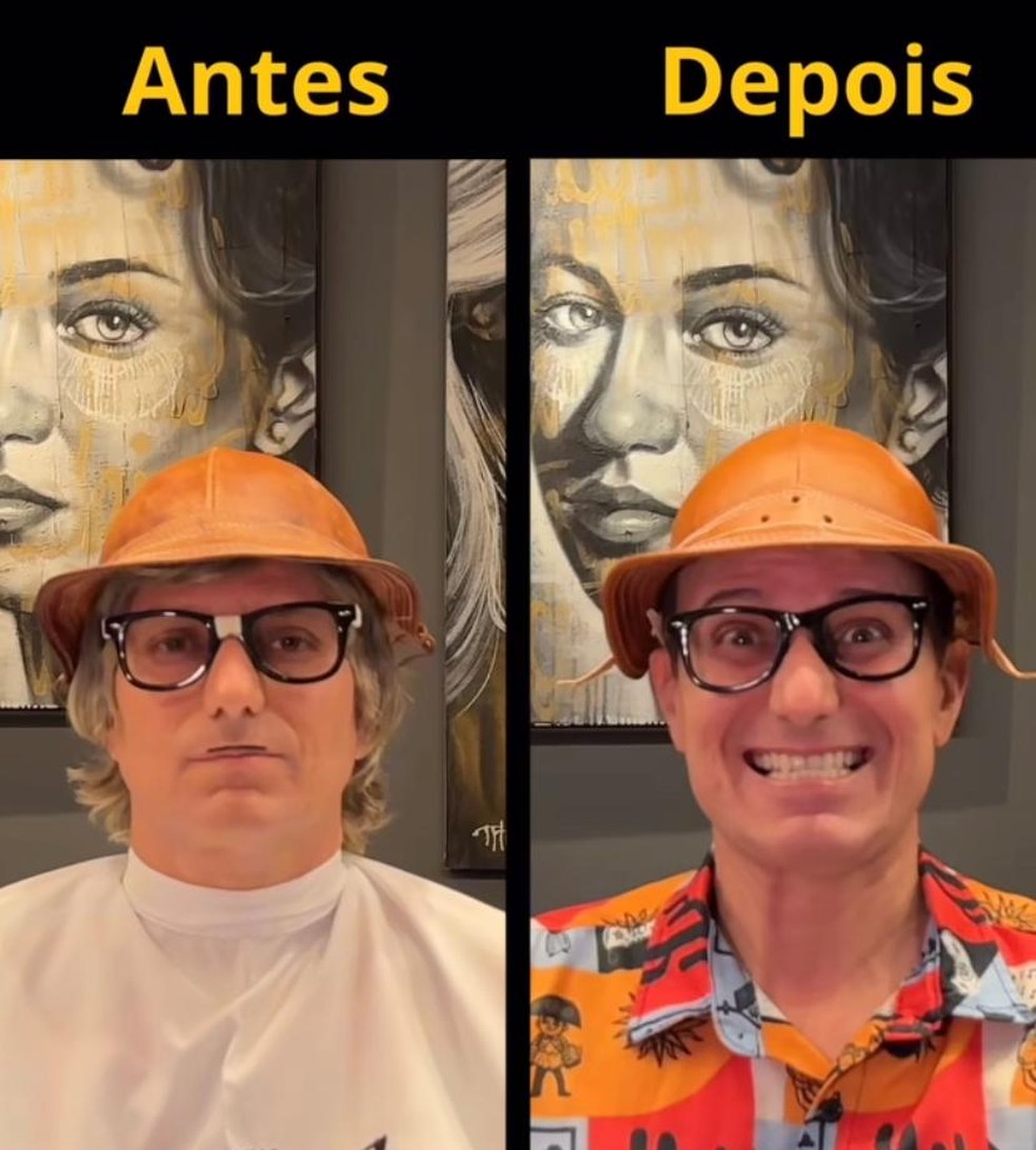 Humorista Mução muda visual após 28 anos de carreira por conta dos filhos autistas — Foto: Reprodução