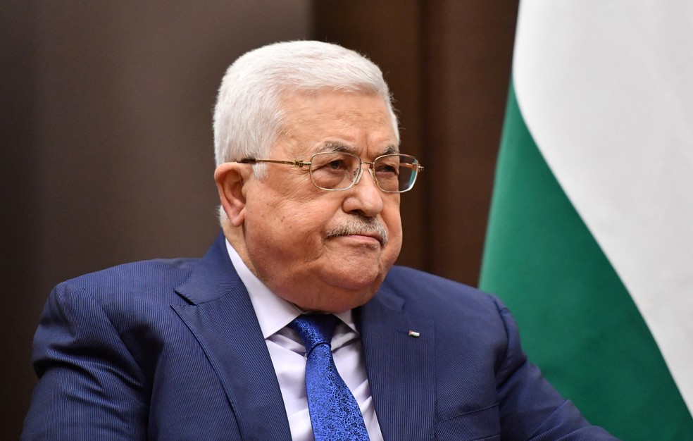 Mahmoud Abbas, presidente da Palestina, em 23 de novembro de 2021 — Foto: Evgeny Biyatov/Reuters