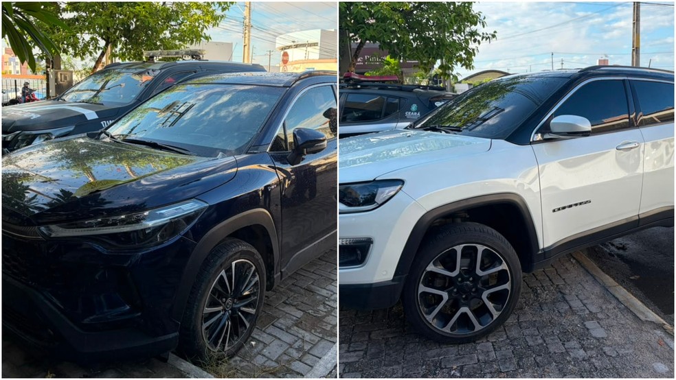 Carros e motos foram apreendidos durante operação contra o CV no Ceará e em outros estados — Foto: Mateus Ferreira/TV Verdes Mares