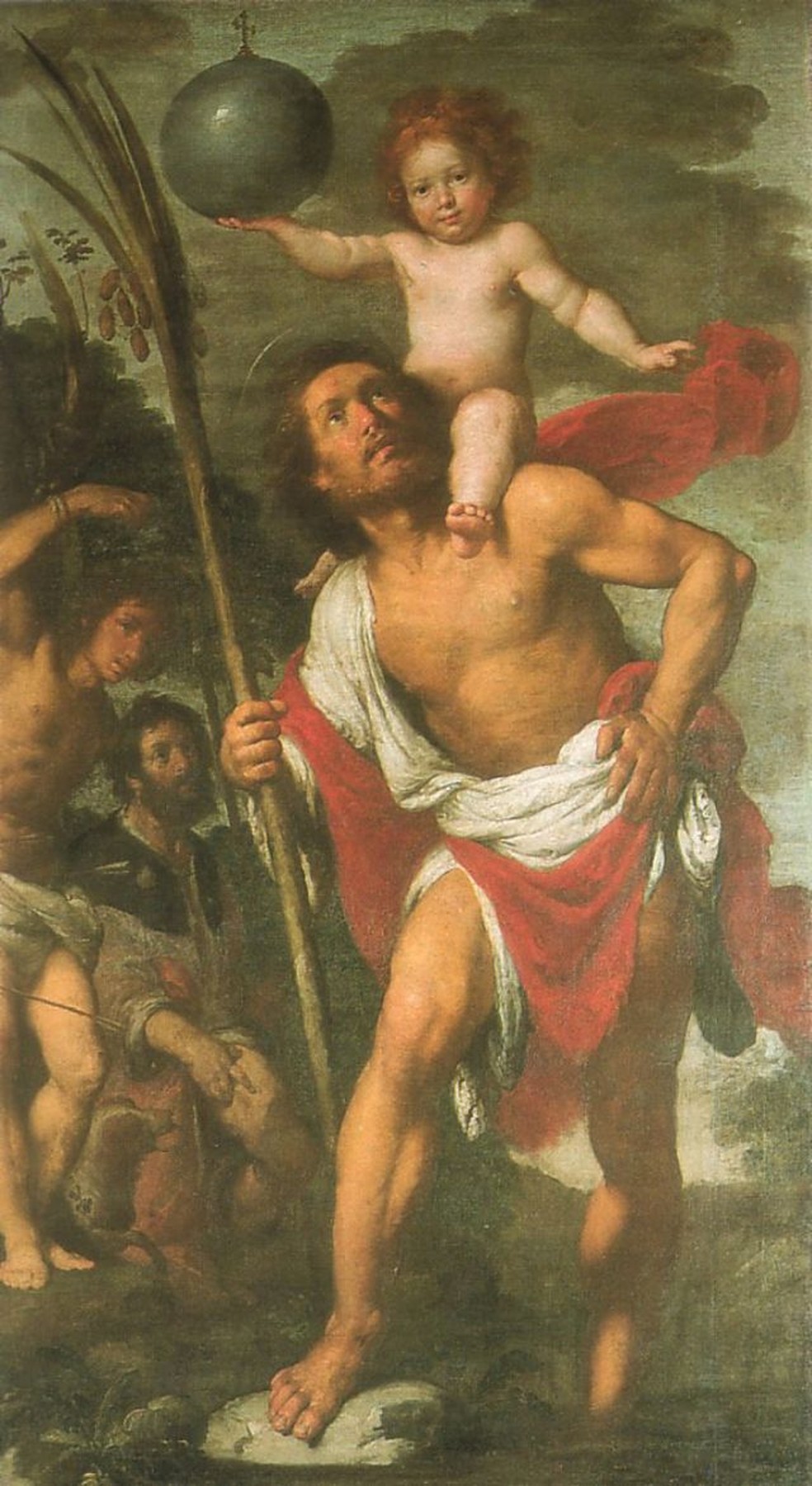 São Cristóvão em obra de Bernardo Strozzi, do século 17 — Foto: DOMÍNIO PÚBLICO