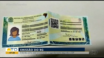 Entenda como está funcionando o agendamento parar emissão de RG, segundo a SSP