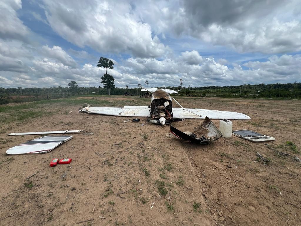 Monomotor cai em fazenda em Rorainópolis, ao Sul de Roraima