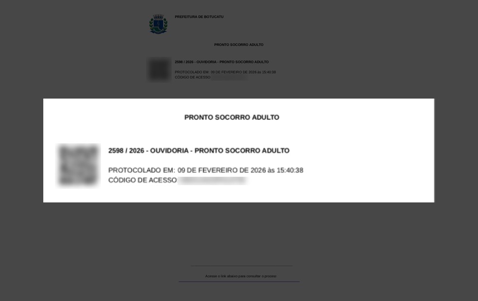 Mãe abriu reclamação na ouvidoria da Prefeitura de Botucatu (SP) — Foto: Reprodução