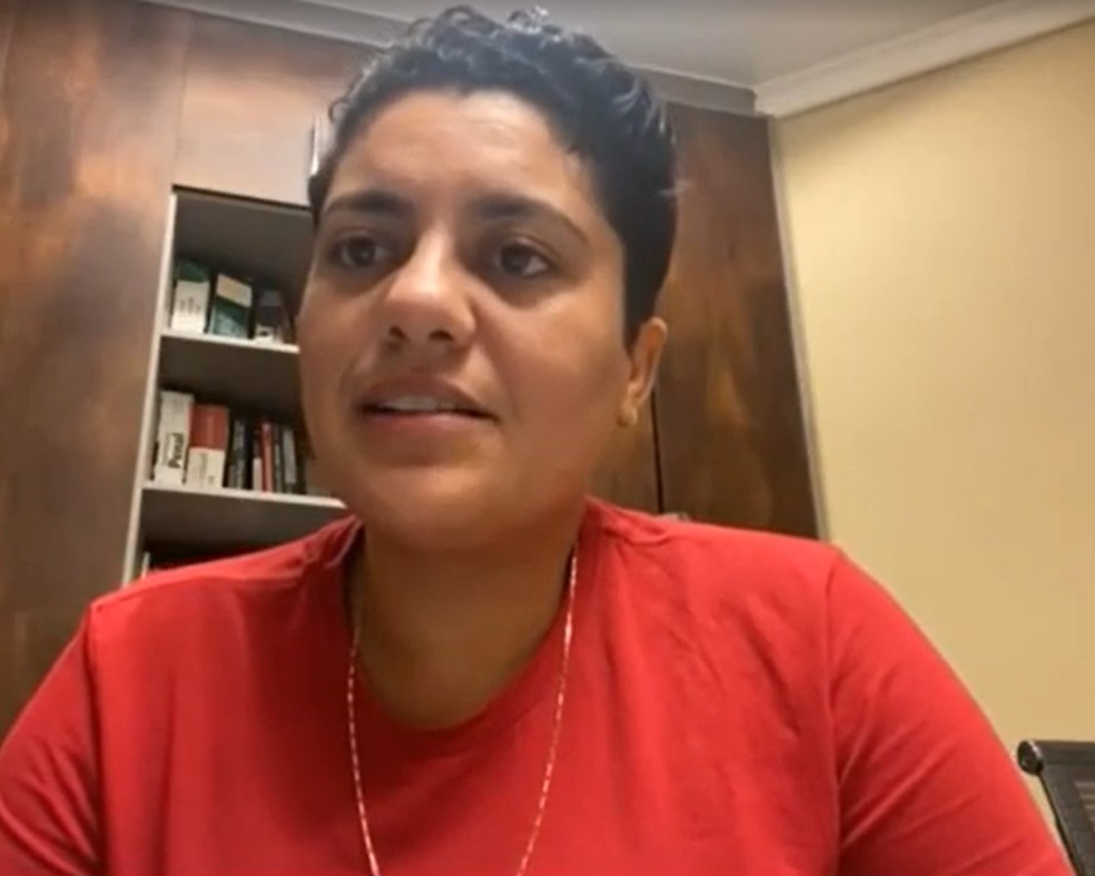 Maqueila Bastos diz que tinha boa relação com empresário morto em pousada de luxo na BA — Foto: TV Bahia