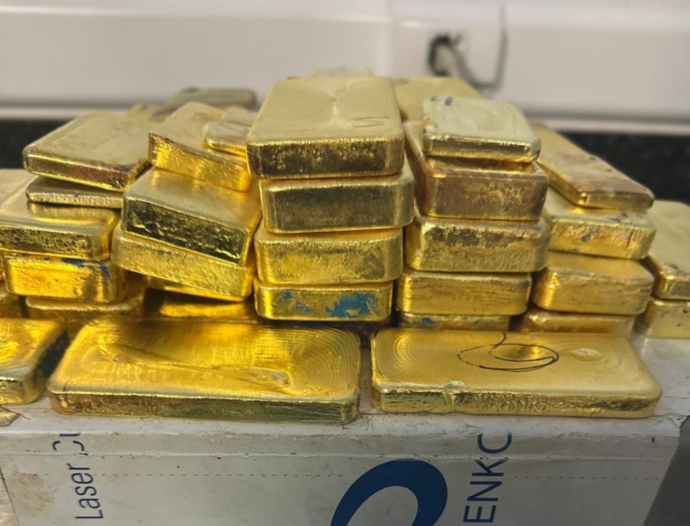 Em quatro meses, esta foi a quinta apreens&atilde;o de ouro em Roraima, somando 213,69 kg &mdash; Foto: PF/Divulga&ccedil;&atilde;o