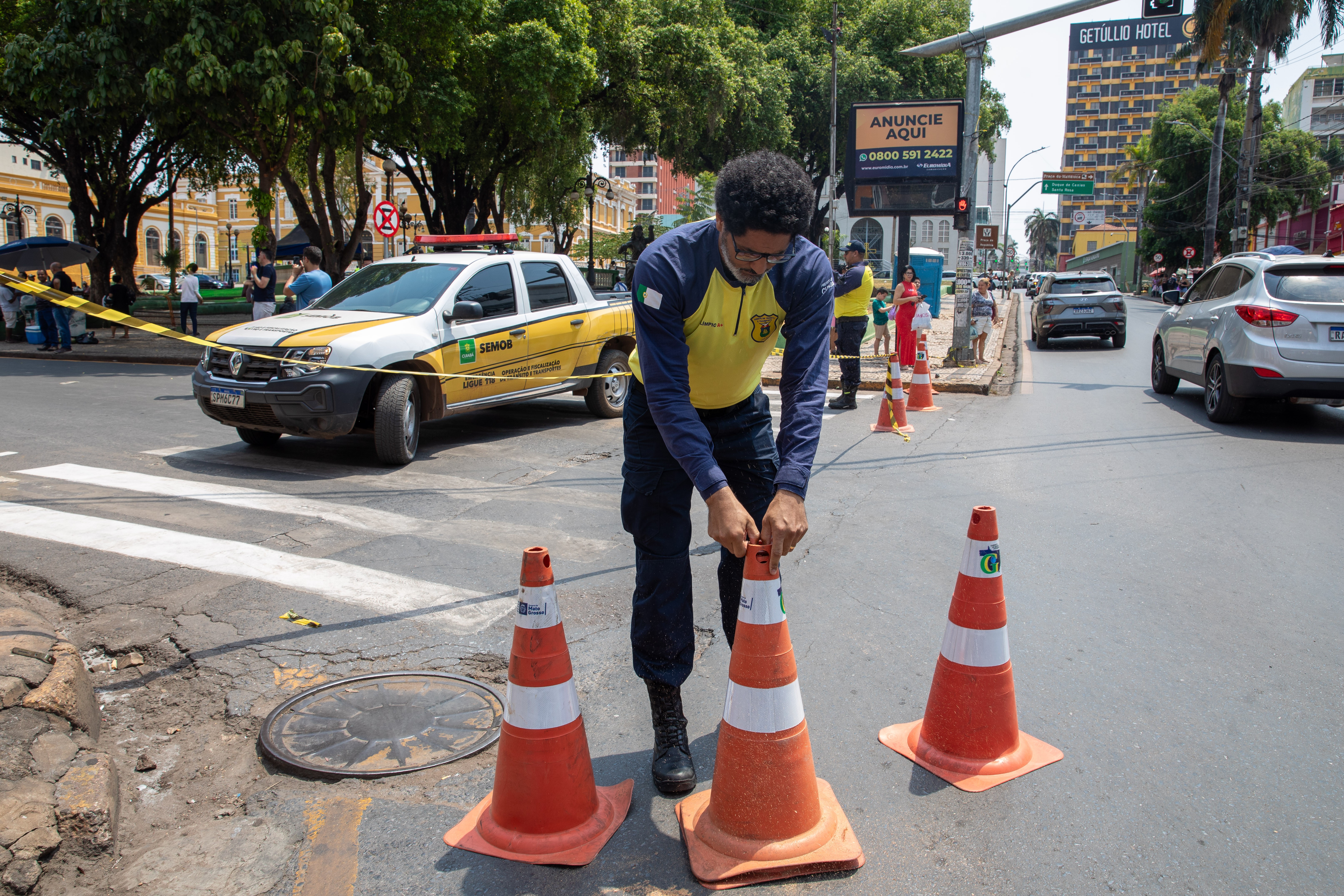 Interdições no Centro alteram trânsito e linhas de ônibus neste fim de semana em Cuiabá