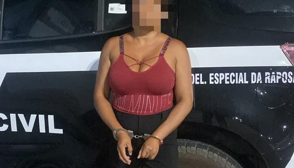 Suspeita, de 42 anos, foi detida após uma discussão nas proximidades de um estabelecimento comercial. Um canivete foi apreendido pela Polícia Civil. — Foto: Divulgação/Polícia Civil do Maranhão