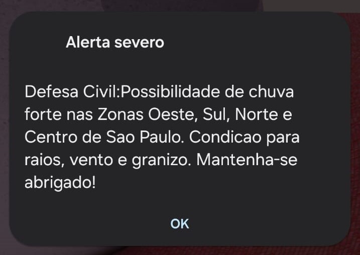 Cidade de SP entra em estado de atenção para alagamentos