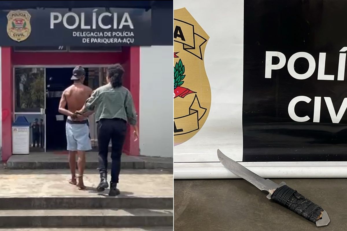 Homem é preso após tentar matar namorado de ex a facadas no interior de SP; VÍDEO