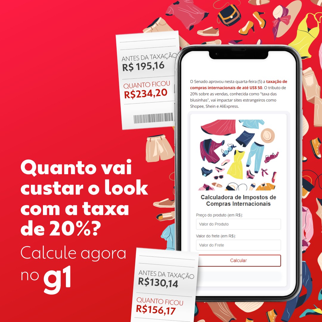 Compras internacionais de US$ 50: calculadora do g1 mostra como ficam os preços