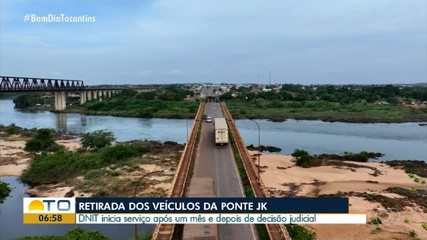 DNIT inicia operação para retirar veículos que ficaram sobre a ponte JK