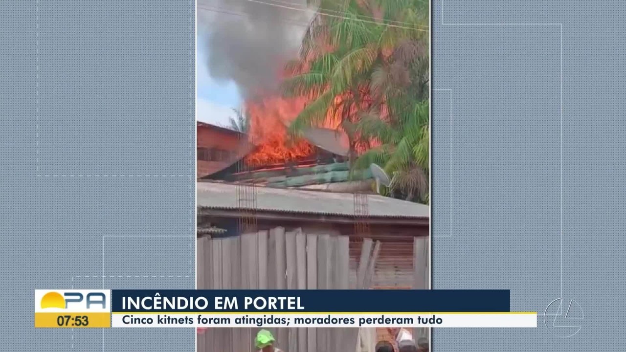 Cinco quitinetes são destruídas por incêndio em Portel, cidade no Pará sem guarnição dos Bombeiros