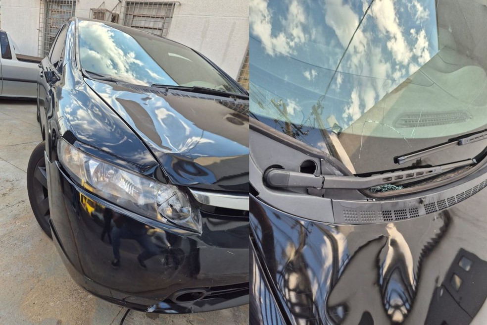 Carro do suspeito foi apreendido e será periciado. — Foto: Polícia Civil (PC-PR)