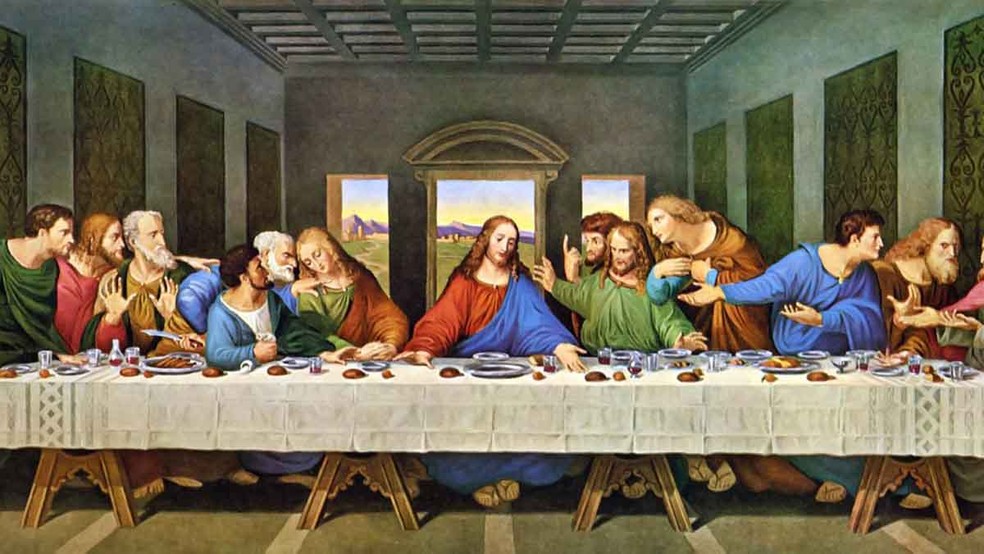 A última "ceia" de Jesus e seus apóstolos. — Foto: Internet/Reprodução 