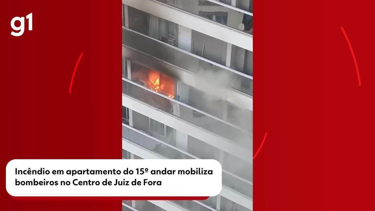 VÍDEO: incêndio em apartamento mobiliza bombeiros no Centro de Juiz de Fora 