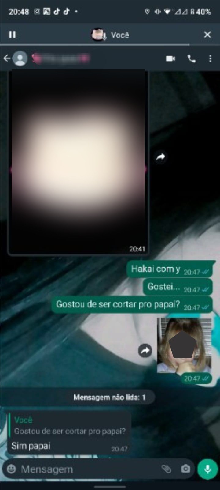 Adolescente alvo da Operação Mão de Ferro 2 ameaça vítimas na internet. — Foto: Reprodução