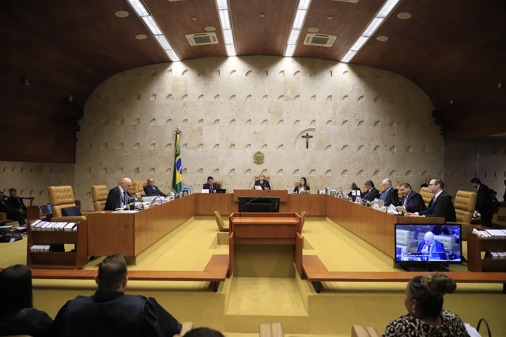 Plenário do STF em setembro, durante julgamento dos acusados de participar dos atos golpistas de 8 de janeiro.  — Foto: Rosinei Coutinho/SCO/STF