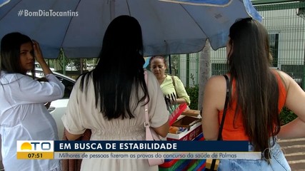 Milhares de pessoas fizeram a prova do concurso da saúde neste domingo (28)