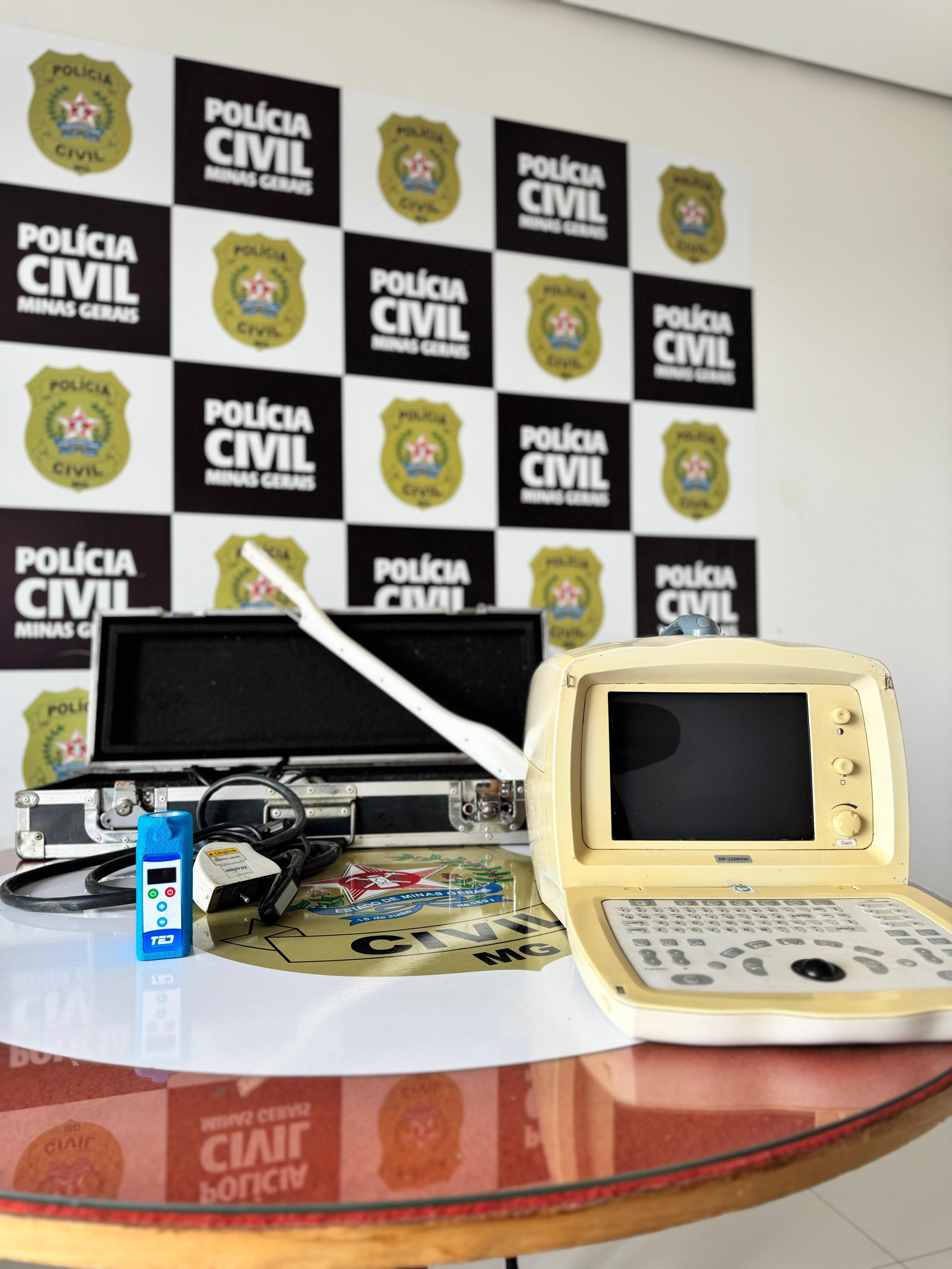 Polícia Civil recupera equipamentos veterinários avaliados em cerca de R$ 45 mil, furtados em BH; parte do material estava no Norte de MG