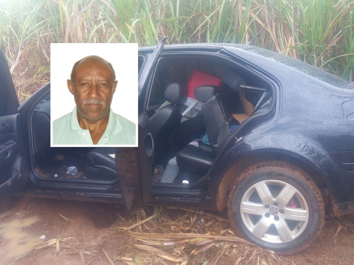 Homem de 68 anos é encontrado morto dentro de carro em canavial no interior de SP
