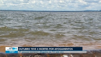 Quatro mortes por afogamento são registradas no Tocantins em outubro