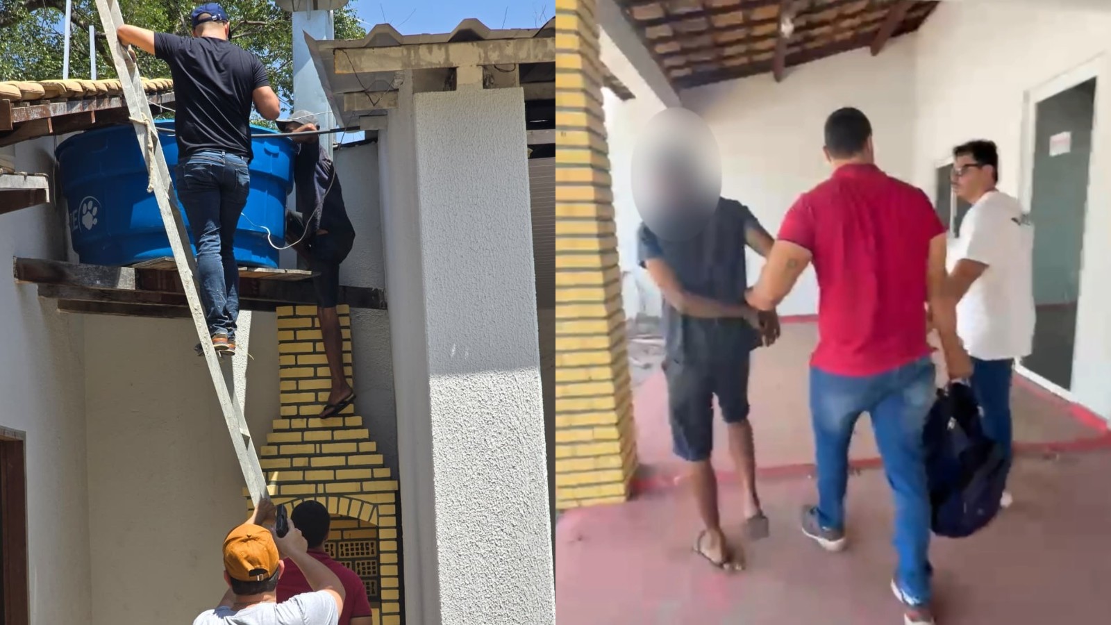 Suspeito de furto tenta se esconder em caixa d’água, mas acaba preso no Ceará