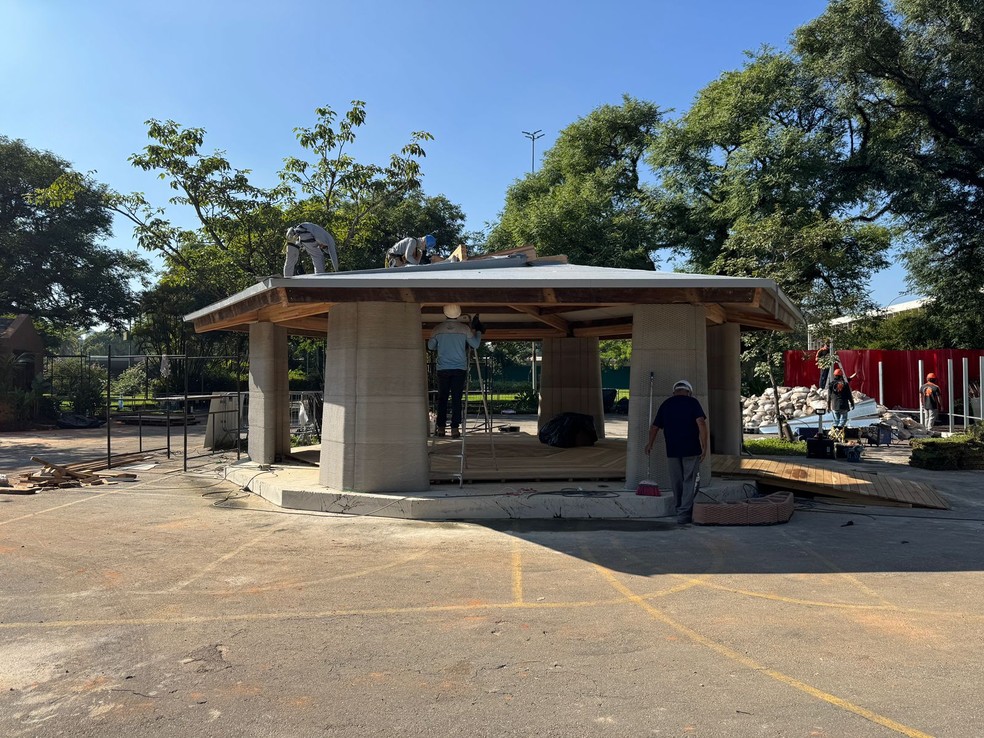 Casa impressa em 3D — Foto: Lula Gouveia/Arquivo Pessoal