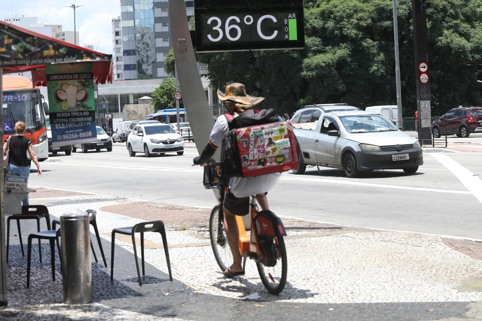 Cidade de São Paulo teve dias de muito calor durante o mês de janeiro — Foto: Renato S. Cerqueira/Futura Press/Estadão Conteúdo