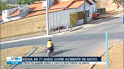 Idosa, de 71 anos, sofre acidente de trânsito no interior do Tocantins