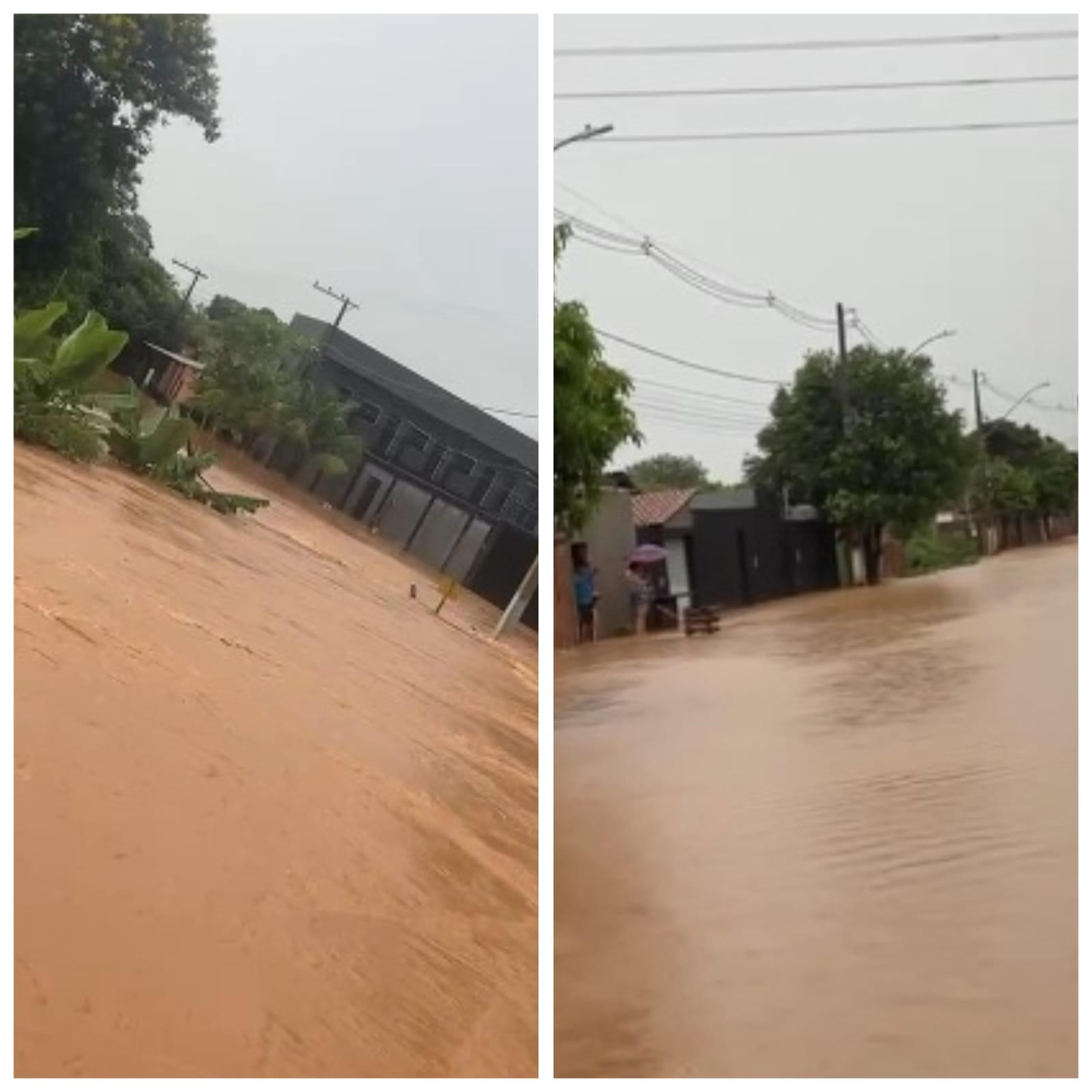 Temporal provoca alagamentos e deixa famílias desalojadas em Várzea da Palma; VÍDEO