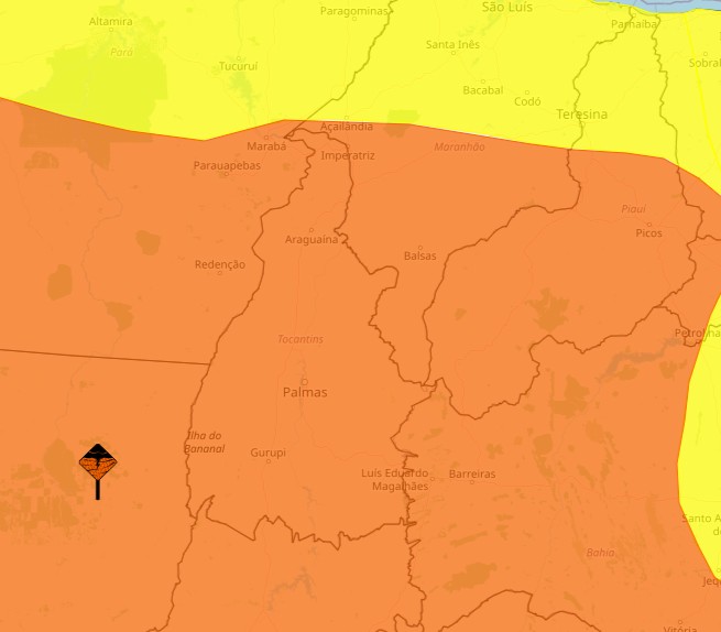 'Perigo': Tocantins tem alerta de chuvas intensas em todos os municípios