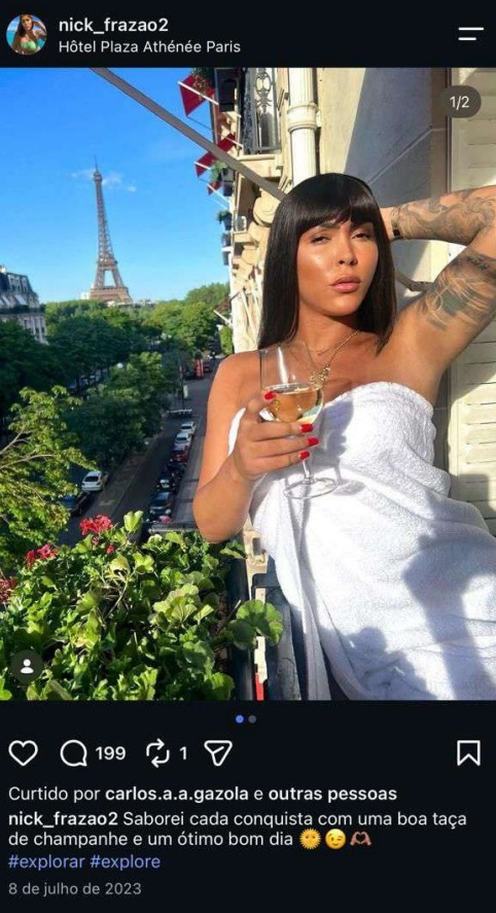 Influencer Nick Fraz&atilde;o ostentava viagens de luxo &mdash; Foto: Redes sociais