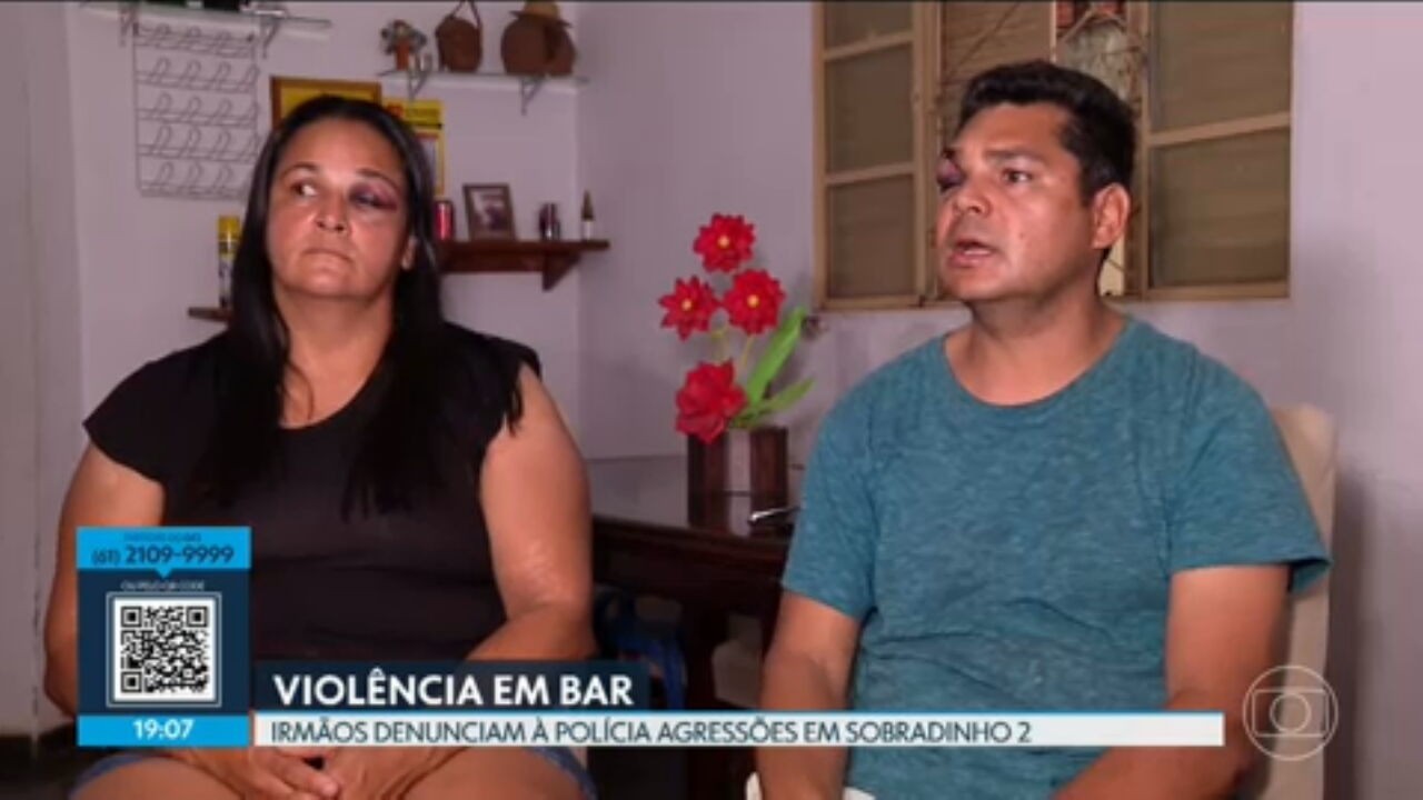 Irmãos são agredidos com socos e cabeçadas em confusão de bar no Distrito Federal; veja imagens