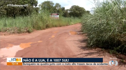 Moradores reclamam da quantidade de buracos na 1007 Sul, em Palmas