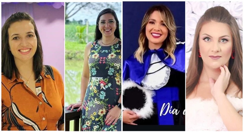 Da esquerda para a direita: Vanessa Brunetto Magri, Debora Cristina Santos,  Amalia Emile da Cruz Silva e Sandra Bourscheit — Foto: Reprodução