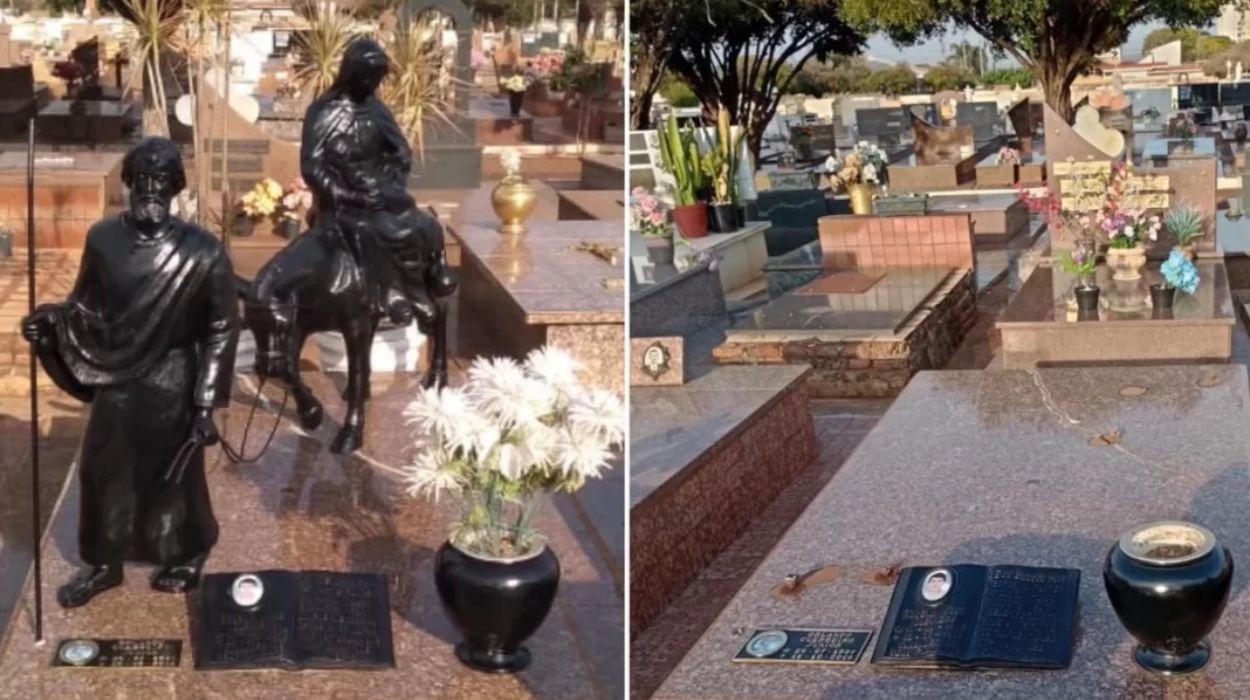 Furto no cemitério: escultura de bronze avaliada em R$ 40 mil some em Araraquara