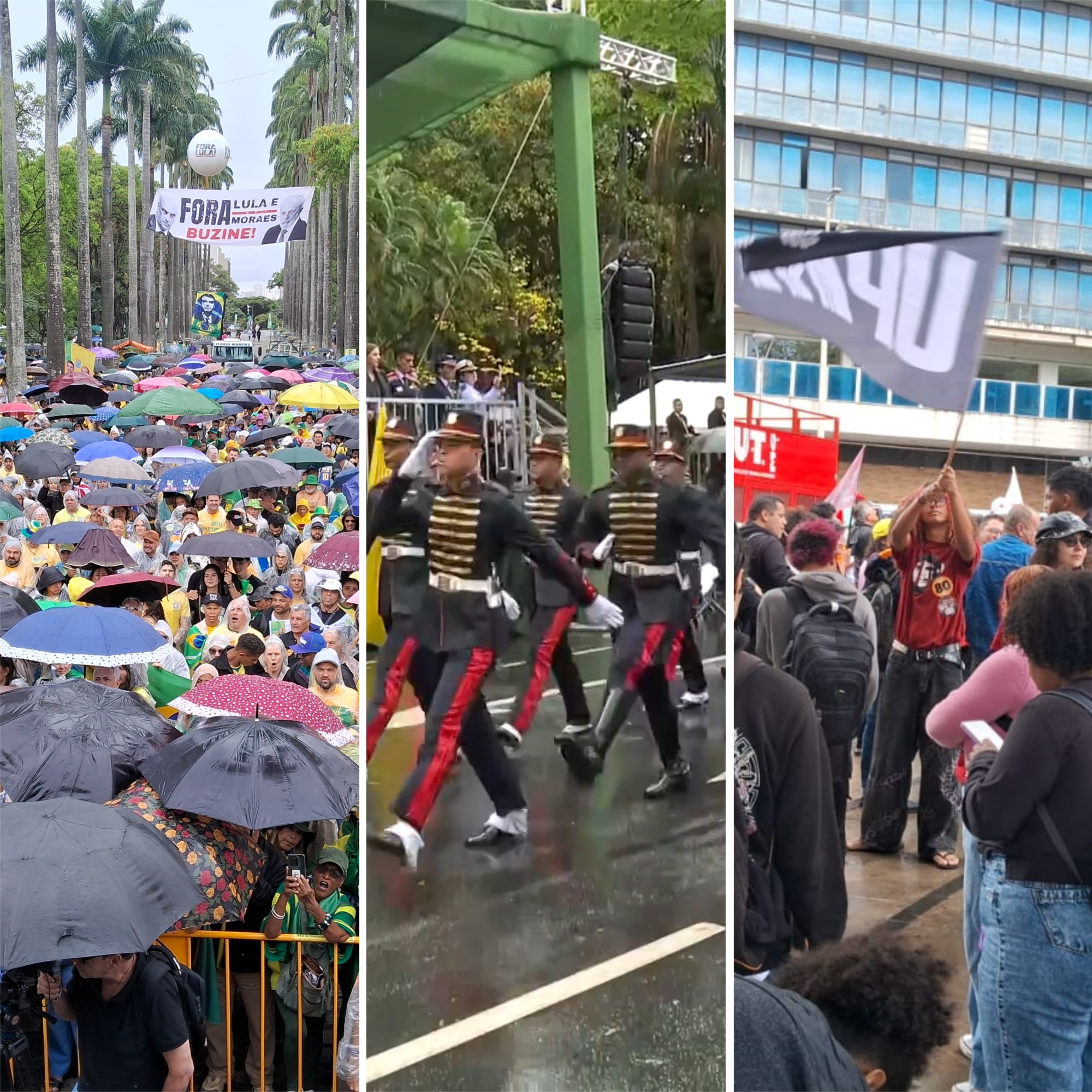 Feriado da Independência em BH é marcado por desfiles e manifestações de diferentes grupos políticos