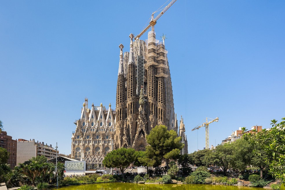 Basílica da Sagrada Família, em Barcelona, em foto de julho de 2022 — Foto: Maksim Sokolov/Wikimedia Commons