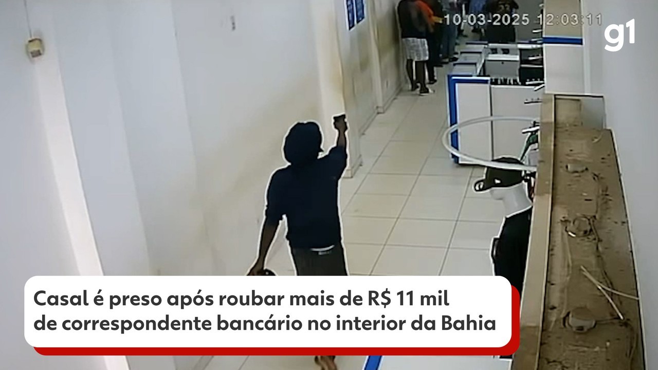Casal é preso após roubar mais de R$ 11 mil de correspondente bancário no  interior da BA