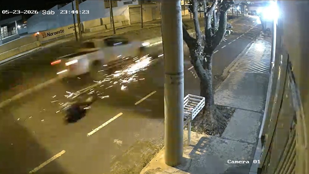 Ciclista fica ferido após ser arrastado por caminhonete em Birigui; motorista fugiu sem prestar socorro